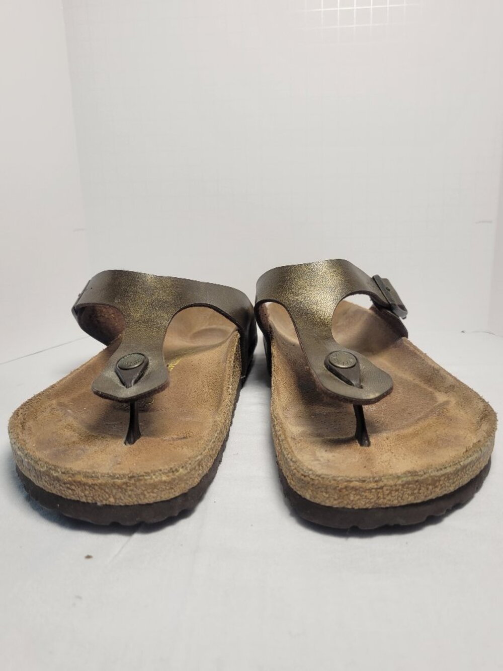 Birkenstock Gizeh Metallic Bronze Birko Flor Sandals Men's 9-9.5 EU 42 - Picture 4 of 13